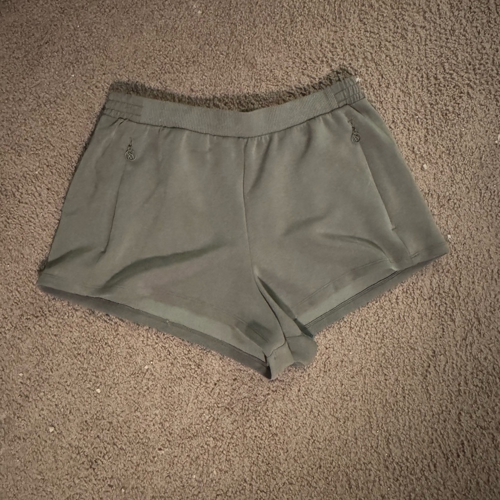 Victoria's Secret Olive Greenish Athletic Shorts Lightweight Elastic Waist